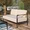Flash Furniture Black Teak Accented Loveseat with Cushions GM-201027-2S-GY-GG - alternate 1